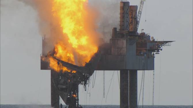 Search suspended for missing worker after oil rig explosion in Louisiana