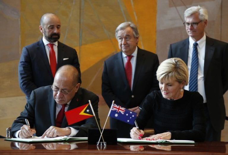 Australia, East Timor sign deal on maritime border, agree to share revenue from Greater Sunrise oil and gas
