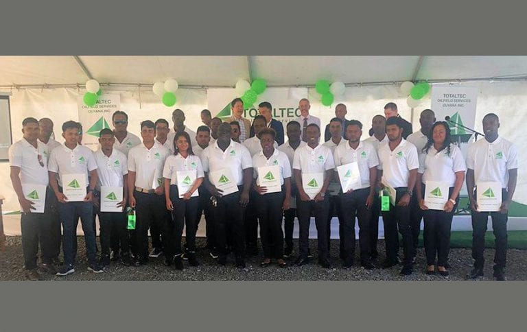 Fourth batch of young Guyanese certified in oil and gas safety