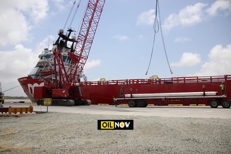 100% Guyanese workforce preps Saipem shore base for first shipment of pipes offshore