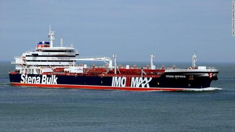 Iran announces capture of British oil tanker; US officials say two ships seized