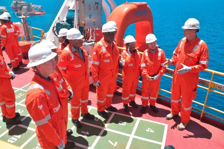 High-level gov’t delegation tours Guyana’s 1st floating oil production complex