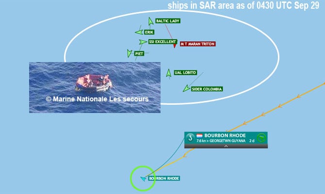 Search for Bourbon supply vessel continues; capsized rescue craft spotted
