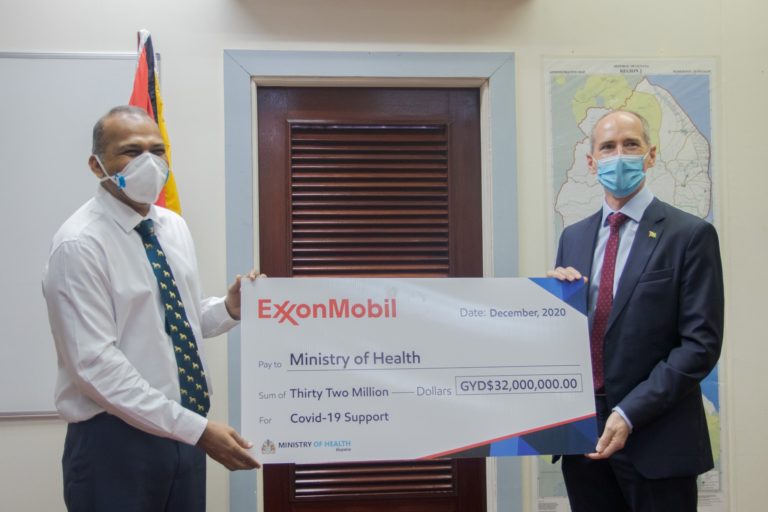 ExxonMobil Guyana plugs GY32M into purchase of rapid testing kits for COVID-19