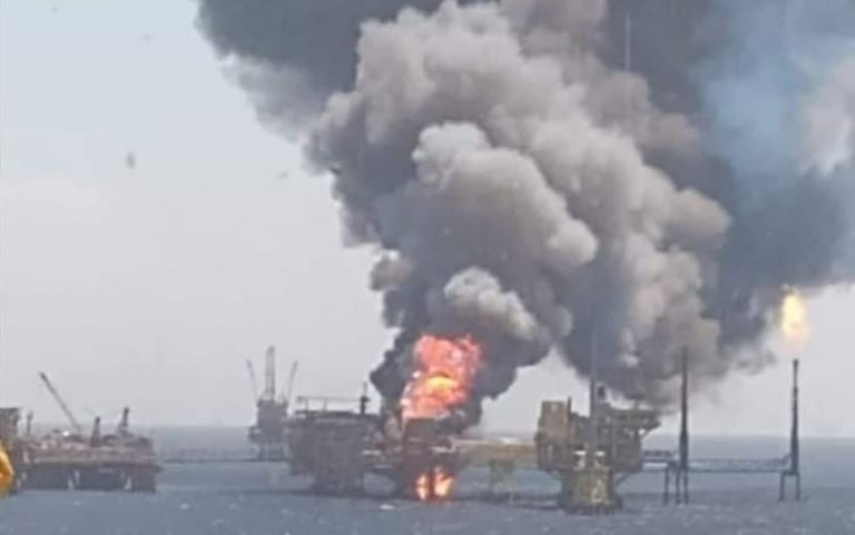 Fire erupts at Pemex platform in Gulf of Mexico, injuring five