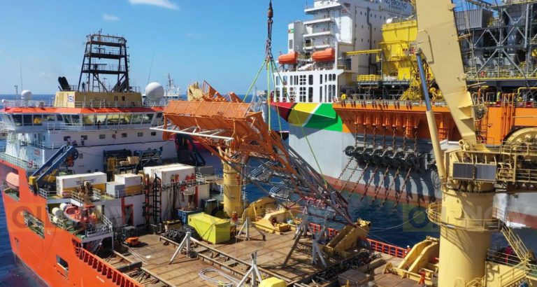 WATCH: Normand Installer vessel performing installation work for Liza Unity FPSO
