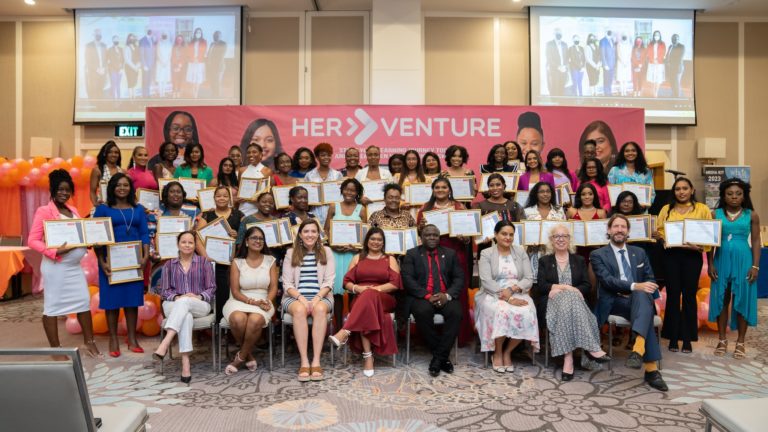 Exxon, Cherie Blair sponsored programme delivers training to 96 more Guyanese women