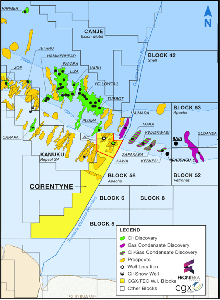 CGX may drill more wells at Corentyne Block after Wei-1
