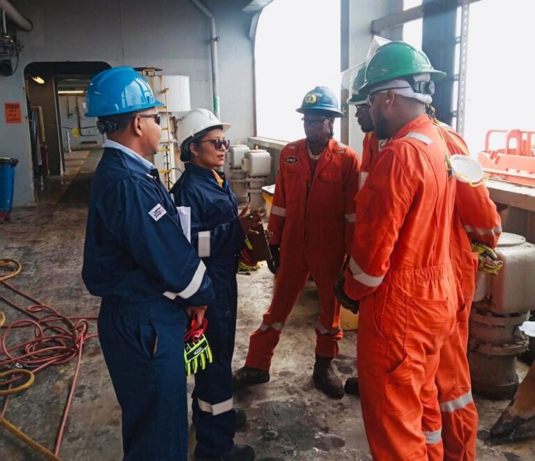 Guyana Labour Ministry inspects Noble Bob Douglas drillship to ensure worker safety, compliance 