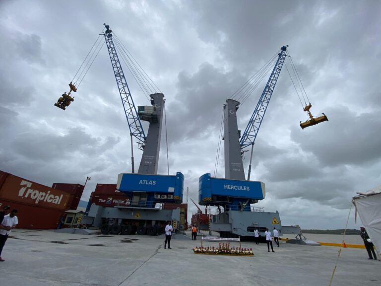 Guyanese shipping rivals merge to modernize port industry with US$14 million mobile cranes 