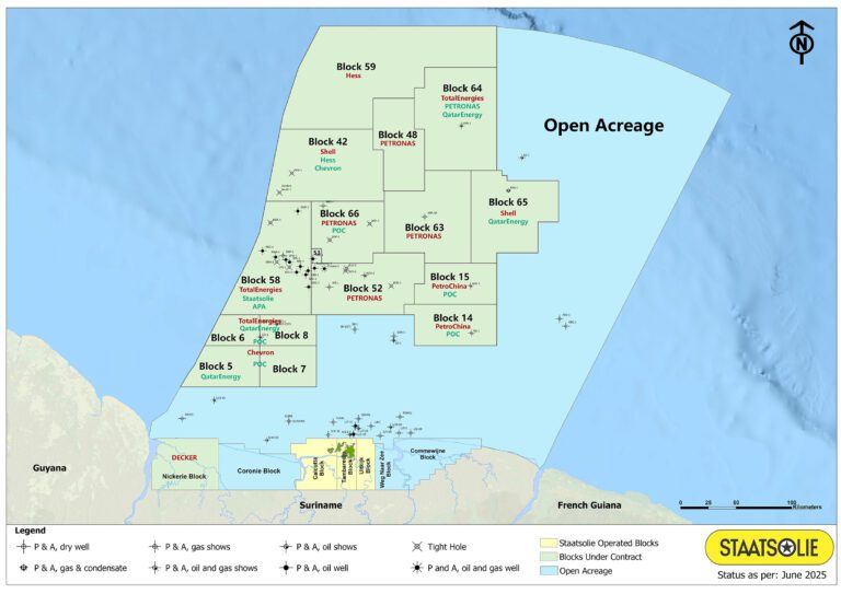 Almost 50% of Suriname’s offshore acreage under contract – Staatsolie
