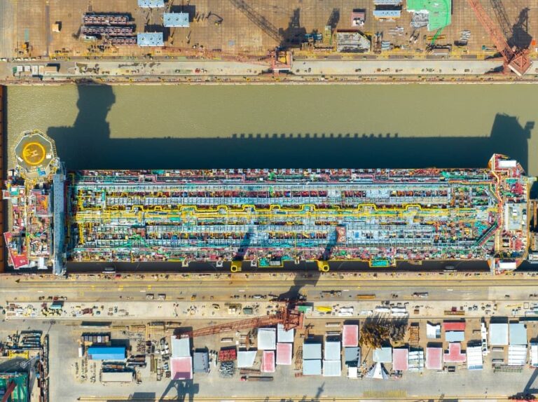 GranMorgu FPSO hull enters dry dock in China as construction advances toward offshore phase