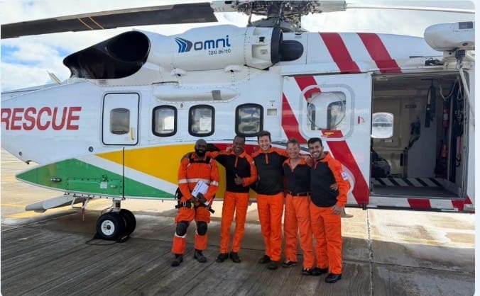 Guyanese rescue swimmer supports successful offshore medical evacuation by OHI Guyana